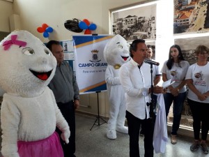 O prefeito Marquinhos Trad participou da abertura do Dia D e destacou a importância da prevenção. (Foto: SESAU).