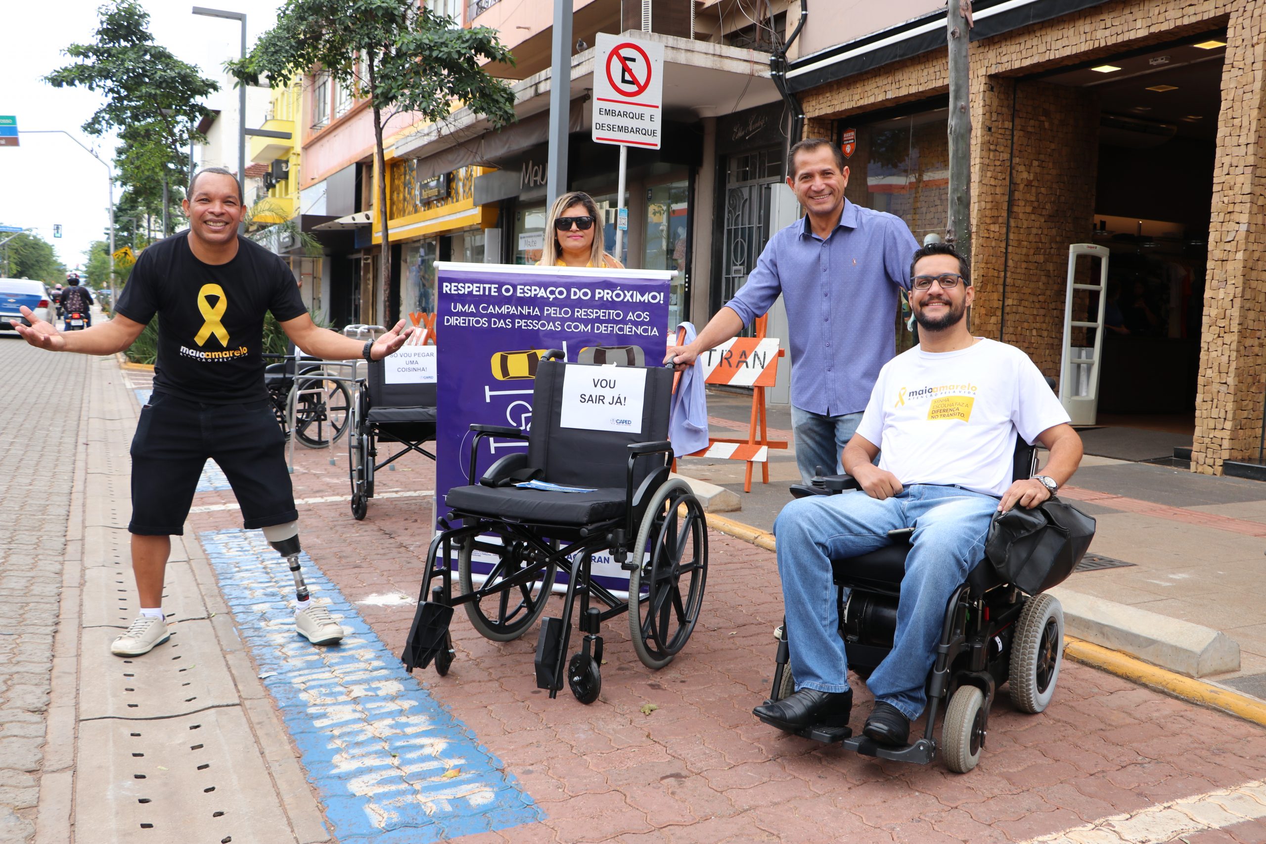 SDHU promove ação sobre uso consciente de vaga de estacionamento para pessoas com deficiência