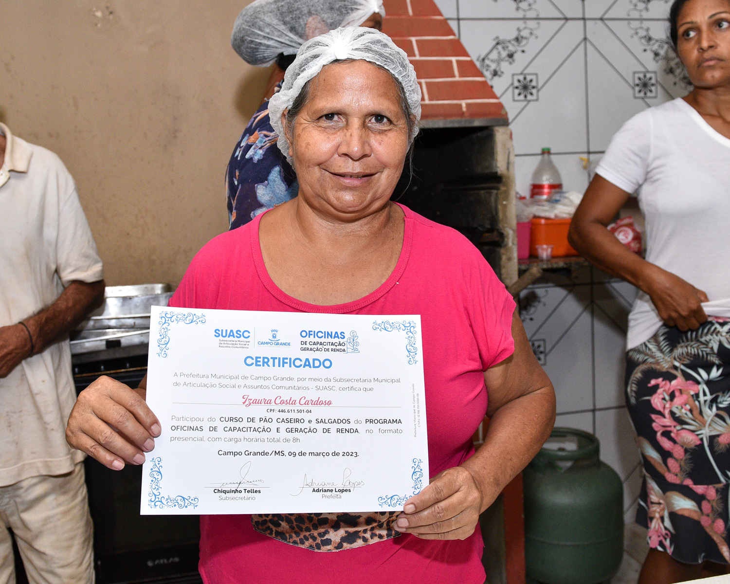 Prefeitura leva curso de pães e salgados para homens e mulheres da Homex