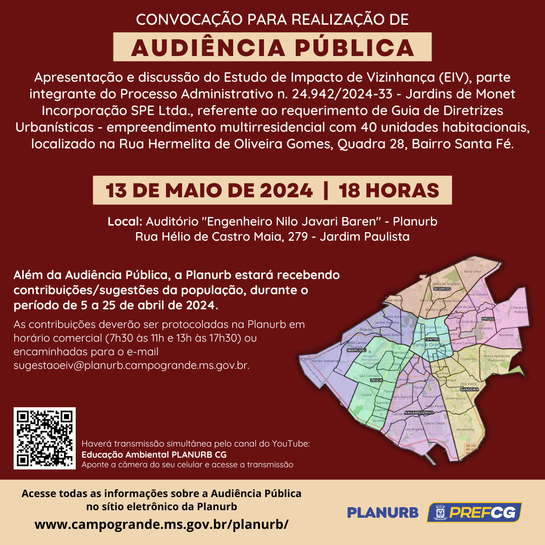 Divulgacao 13.05 Audiências Públicas para apresentação e discussão de impacto de vizinhança reforçam gestão democrática